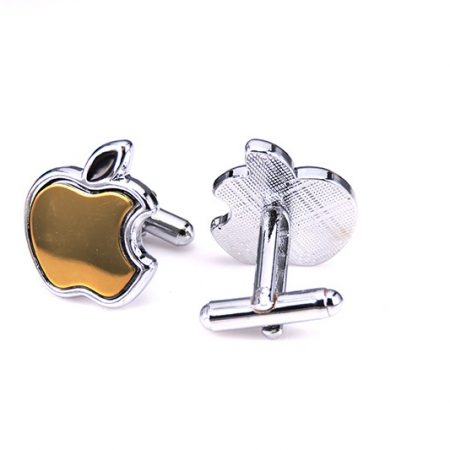 Luxusné manžetové gombíky v zlatej farbe so znakom Apple