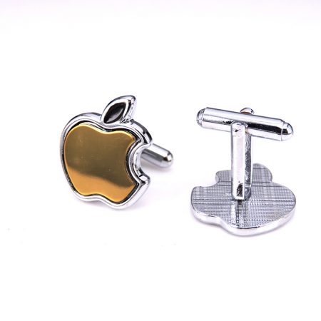 Luxusné manžetové gombíky v zlatej farbe so znakom Apple