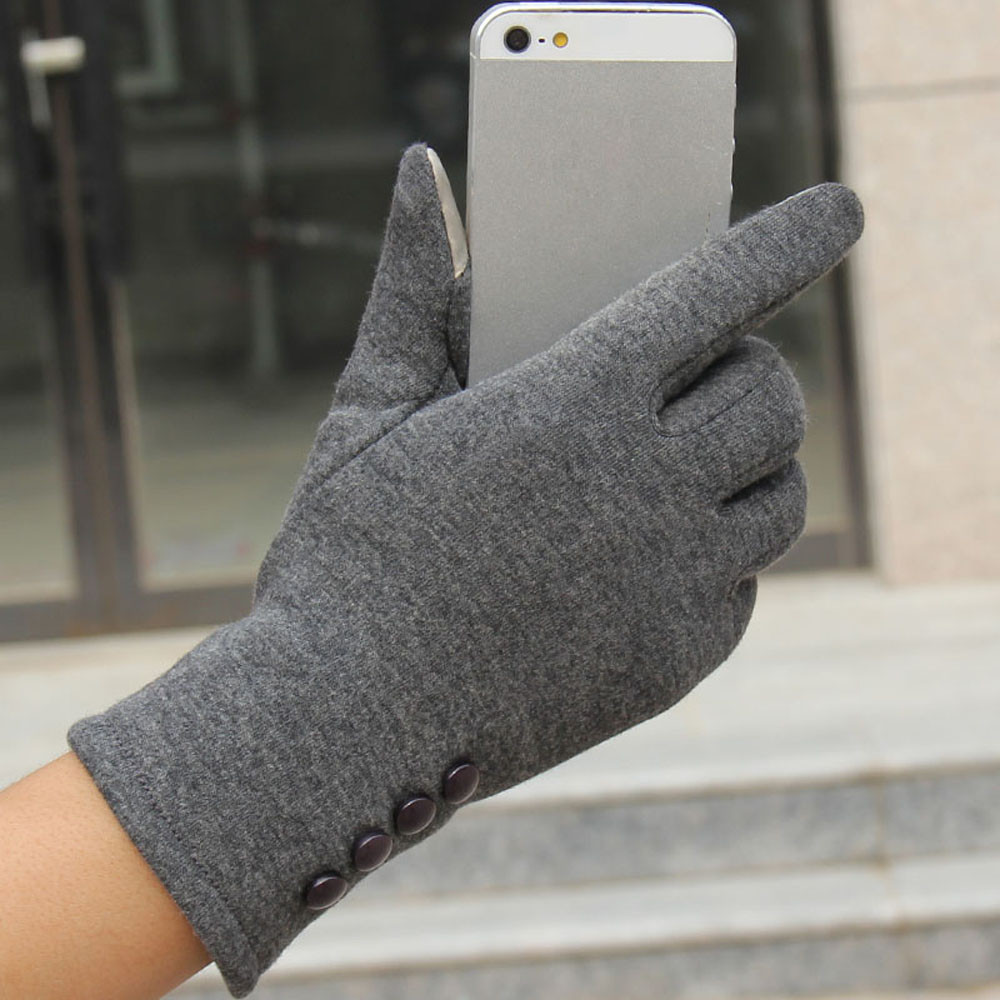 Dámske bavlnené rukavice s možnosťou ovládať mobilný telefón