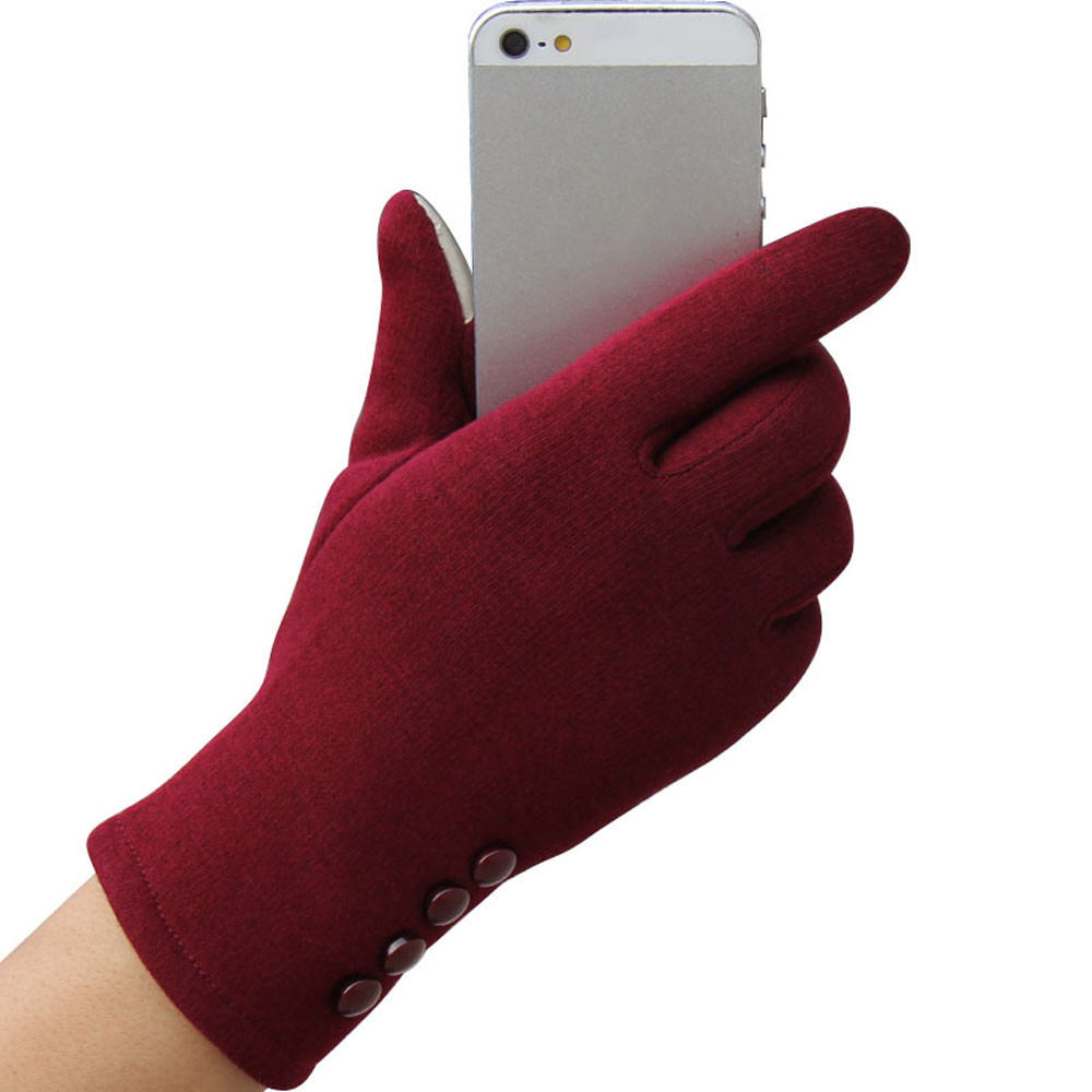 Dámske bavlnené rukavice s možnosťou ovládať mobilný telefón