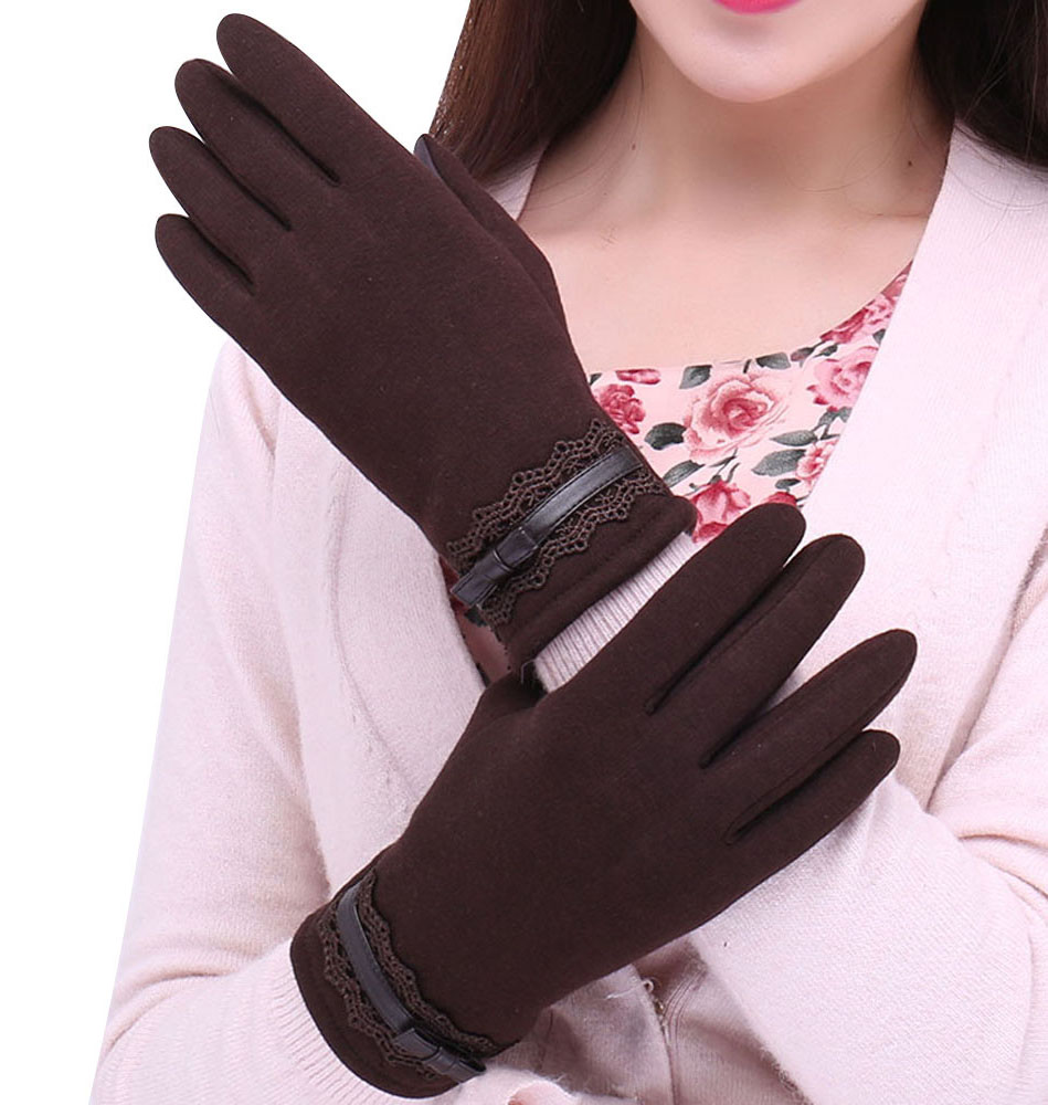 Kvalitné dámske bavlnené rukavice na mobilný telefón