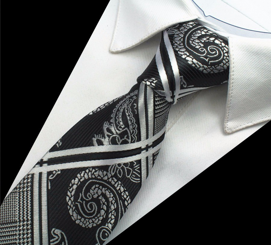 Hodvábny kravatový set - kravata + manžety + vreckovka - vzor05