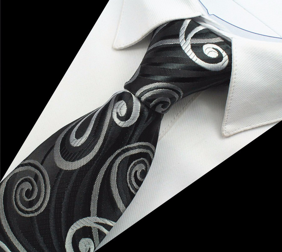 Hodvábny kravatový set - kravata + manžety + vreckovka - vzor06