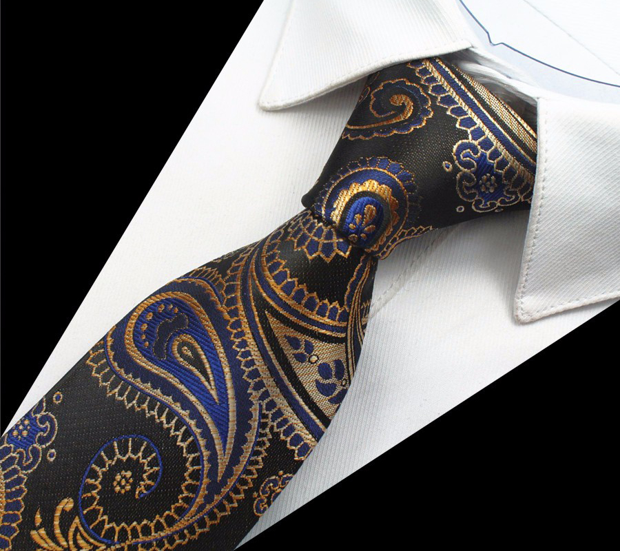 Hodvábny kravatový set - kravata + manžety + vreckovka - vzor02