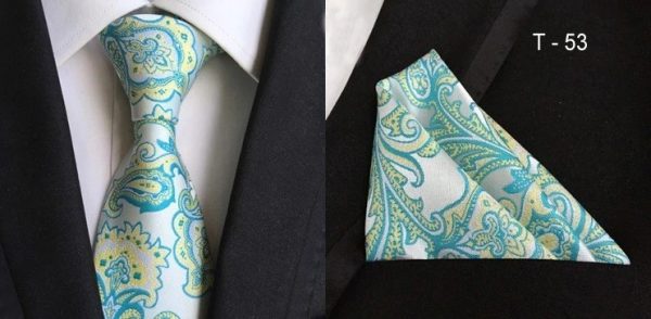 Hodvábna kravatová sada - hodvábna viazanka a vreckovka - vzor A