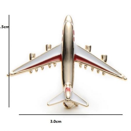 Luxusná smaltovaná brošňa v tvare dopravného lietadla
