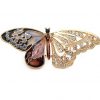 Luxusná smaltovaná brošňa v tvare prepracovaného motýľa