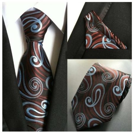 Hodvábna kravata a vreckovka - sada s luxusným motívom