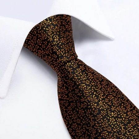 Kravatová sada s decentným vzorom- kravata + manžetové gombíky + vreckovka