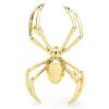 Luxusná módna brošňa v podobe zlatého pavúka