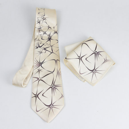 Hodvábna kravata a vreckovka, Slovenská výroba - Bing bang cream