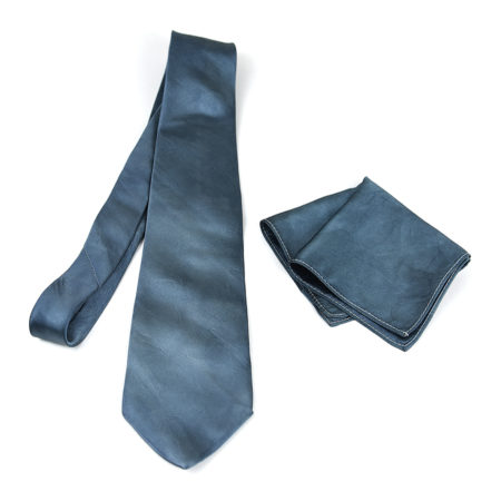 Hodvábna kravata a vreckovka v tmavo tyrkysovej farbe, Slovenská výroba