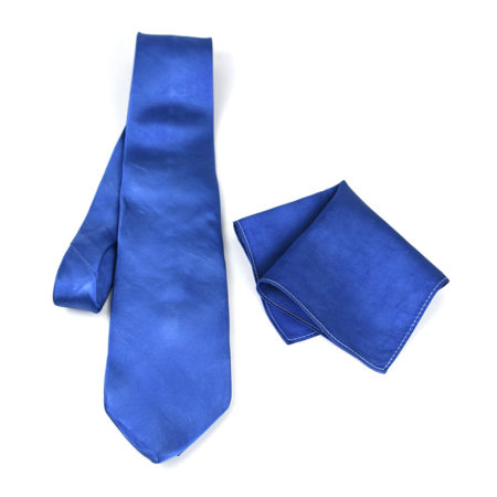 Hodvábna kravata a vreckovka v tmavo modrej farbe, Slovenská výroba