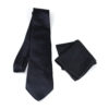 Hodvábna kravata a vreckovka v čiernej farbe, Slovenská výroba