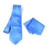 Hodvábna kravata a vreckovka v modrej farbe, Slovenská výroba