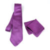 Hodvábna kravata a vreckovka vo fialovej farbe, Slovenská výroba