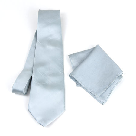 Hodvábna kravata a vreckovka vo svetlo tyrkysovej farbe, Slovenská výroba