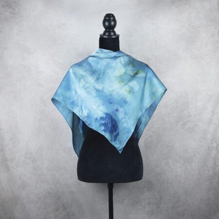 Handmade hodvábna šatka LIMITED_318, Vyrobená na Slovensku, 90 x 90cm