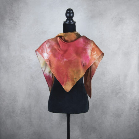 Handmade hodvábna šatka LIMITED_326, Vyrobená na Slovensku, 90 x 90cm