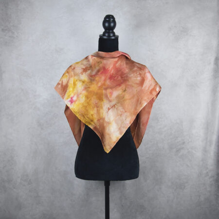 Handmade hodvábna šatka LIMITED_328, Vyrobená na Slovensku, 90 x 90cm