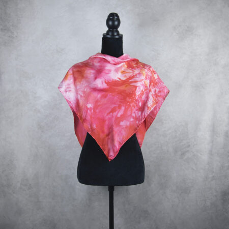 Handmade hodvábna šatka LIMITED_332, Vyrobená na Slovensku, 90 x 90cm