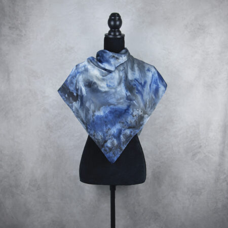 Handmade hodvábna šatka LIMITED_340, Vyrobená na Slovensku, 90 x 90cm