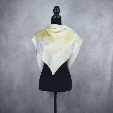 Handmade hodvábna šatka LIMITED_341, Vyrobená na Slovensku, 90 x 90cm