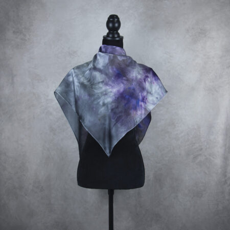 Handmade hodvábna šatka LIMITED_342, Vyrobená na Slovensku, 90 x 90cm