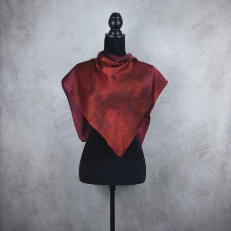 Handmade hodvábna šatka LIMITED_345, Vyrobená na Slovensku, 90 x 90cm